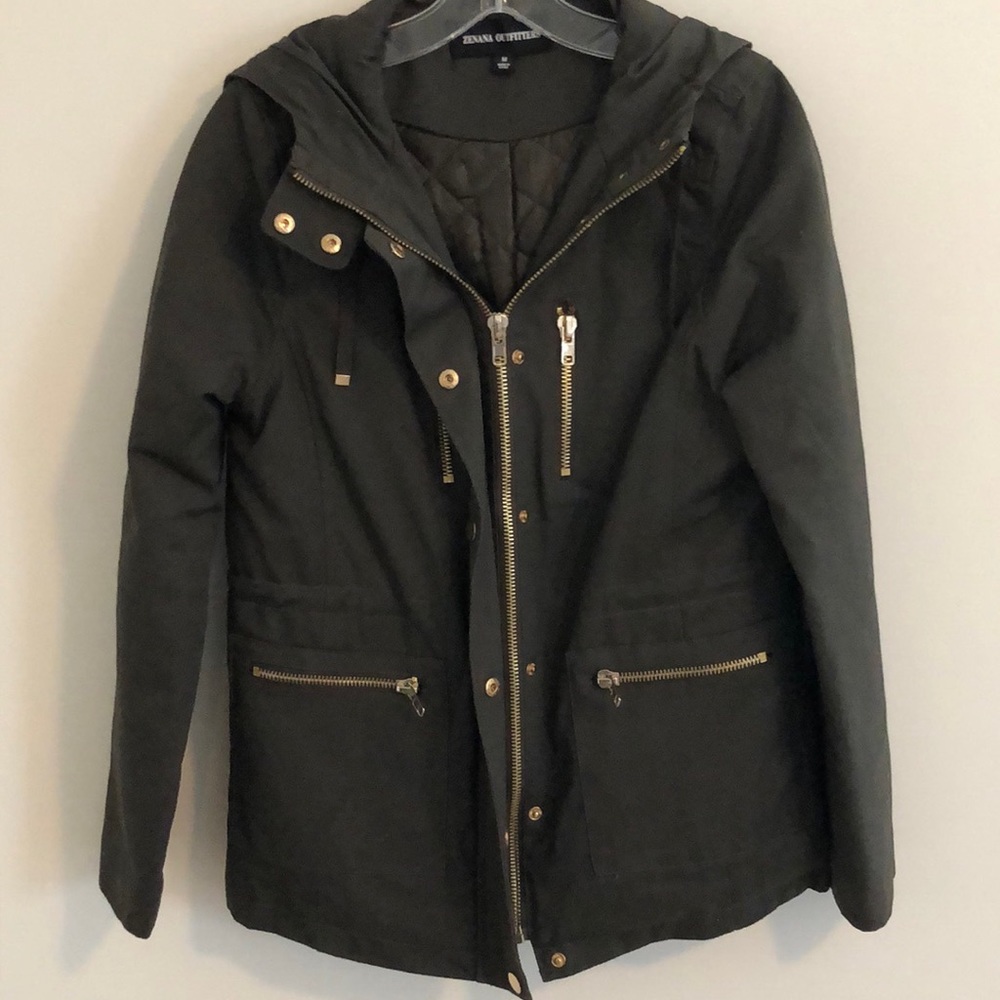 Zenana Outfitters Military Jacket, Olive, medium, olive with gold hardware, NWOT